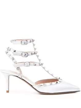 Valentino Garavani туфли Rockstud 65, серебристый