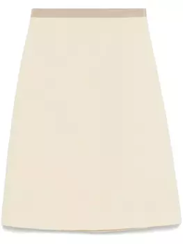 Valentino Garavani твидовая юбка миди, нейтральный