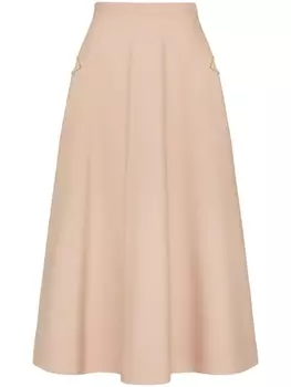 Valentino Garavani юбка миди Crepe Couture, розовый