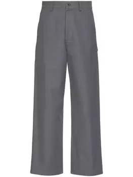 Valentino Garavani укороченные брюки прямого кроя, серый