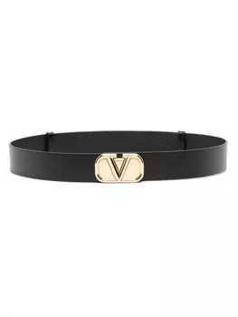 Valentino Garavani VLogo Signature leather belt, черный