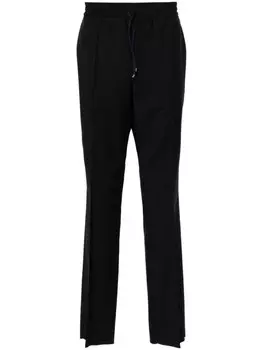 Valentino Garavani зауженные брюки с завязками на талии, синий