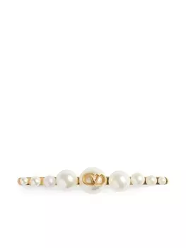 Valentino Garavani зажим для галстука с логотипом VLogo Signature, золотой