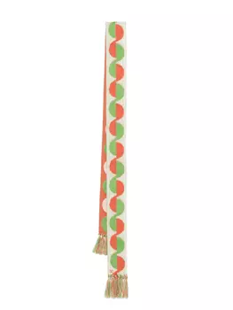 Valentino Garavani жаккардовый шарф с узором, зеленый