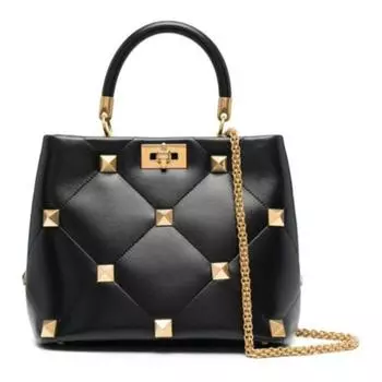 Valentino Кожаная сумка через плечо, женская, черная
