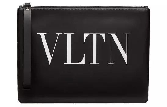 Valentino Кожаный клатч мужской черный