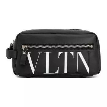 Valentino Мужская кожаная сумка через плечо, черная
