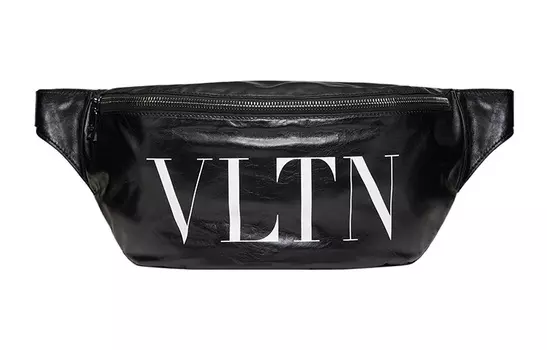 Valentino Мужская поясная сумка VLTN из телячьей кожи, черная