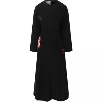 Valentino Платье с длинными рукавами, женское, черное