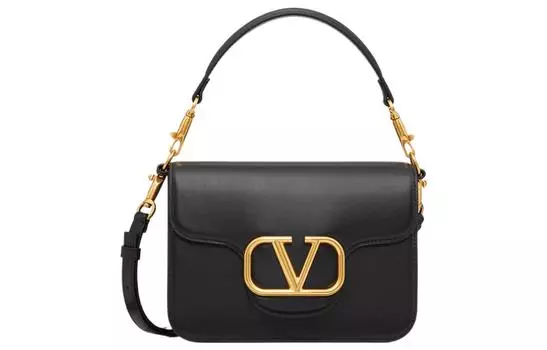 Valentino Сумка Loc из телячьей кожи, через плечо, женская, черная