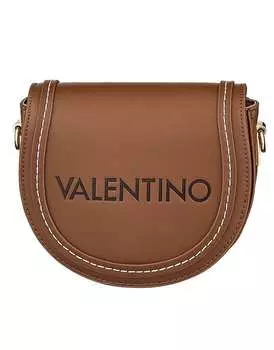 Valentino – Tonga RE – Коричневая сумка с клапаном в ковбойском стиле и контрастной строчкой