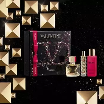 Valentino VOCE VIVA Женский подарочный набор EDP спрей и лосьон для тела 50мл 15мл 100мл
