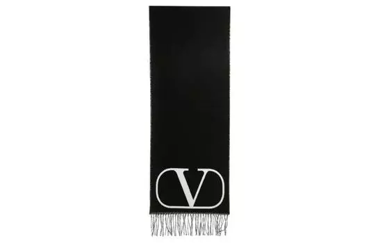 Valentino Вязаный шарф мужской черный
