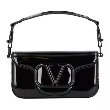 Valentino Женская сумка на одно плечо из гладкой телячьей кожи, черная