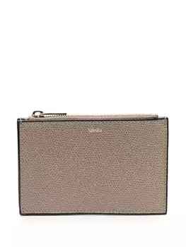 Valextra картхолдер с логотипом, нейтральный цвет