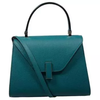 Valextra Сумка Iside Millepunte из телячьей кожи, сумка через плечо, мини-сумка женская, синяя