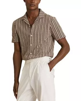 Валлата Принтованная Кэмп Рубашка REISS, мультиколор