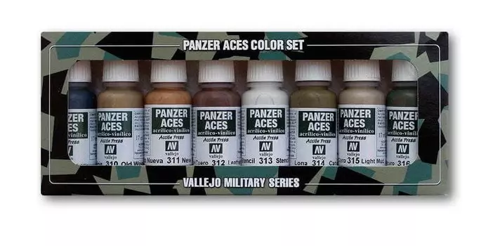 VALLEJO 70123 - Набор красок для дерева, кожи и трафаретной краски