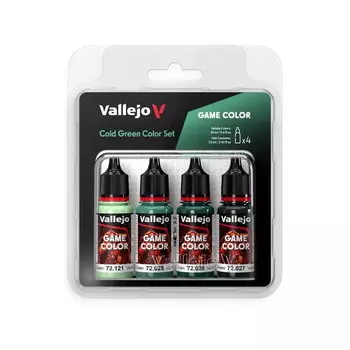 VALLEJO GAME COLOR — 72383 Набор красок холодного зеленого цвета