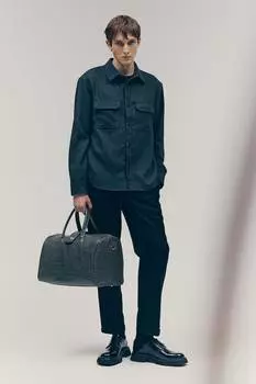 Валяная рубашка обычного кроя H&M, серый