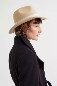 Валяная шерстяная шапка H&amp;M, бежевый