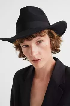 Валяная шерстяная шапка H&amp;M, черный