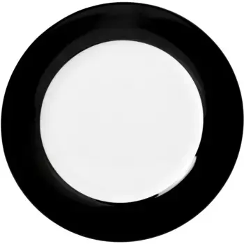 Van Well Тарелки «Vario», (набор, 6 предметов, 6 обеденных тарелок 26,5см), фарфор, можно мыть в посудомоечной машине и использовать в микроволновой печи, 26,5см, черно-белый