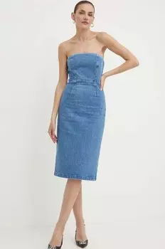 VANDA джинсовое платье Bardot, синий