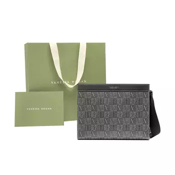 Vanessa Hogan Мужская сумка через плечо с монограммой, Черный