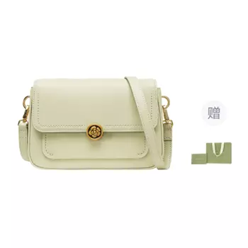 VANESSA HOGAN Сумка через плечо из натуральной кожи, женская, кремово-зеленого цвета