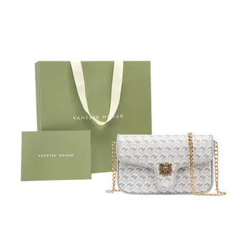 Vanessa Hogan Женская сумка через плечо с монограммой, Серый