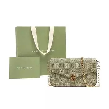 Vanessa Hogan Женская сумка через плечо с монограммой, Зеленый