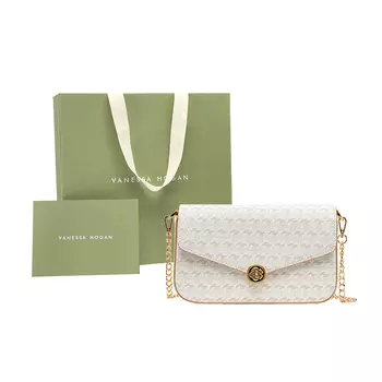 VANESSA HOGAN Женская сумка через плечо с монограммой, Green