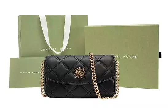 Vanessa Hogan Женская сумка через плечо серии Helios, Сумка-панель Гортензия + черный