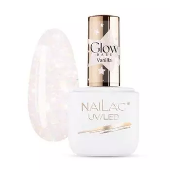 Ванильная каучуковая основа, 7 мл Nailac Glow base, цвет vanilla