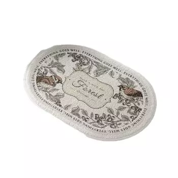 Ванная комната Trmate Яркий узор в виде листьев Цветочный принт Хорошее поглощение влаги Без запаха Украшение Моющийся ковер для гостиной Спальня Товары для дома-B Stuttg, мультиколор