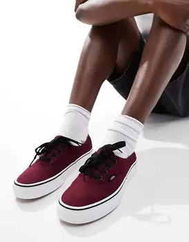 Vans Authentic – бордовые и белые кроссовки