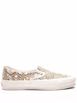 Vans слипоны Classic Slip-On из коллаборации с Kith, белый