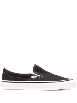 Vans слипоны с нашивкой-логотипом, черный