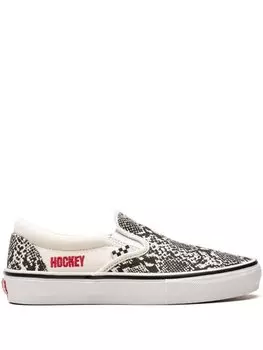 Vans слипоны Skate Slip-On Snakeskin из коллаборации с Hockey, белый