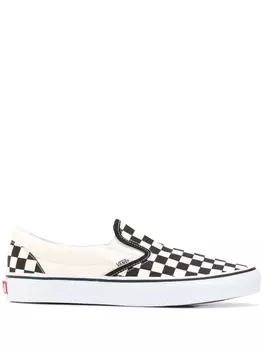 Vans слипоны в клетку, белый