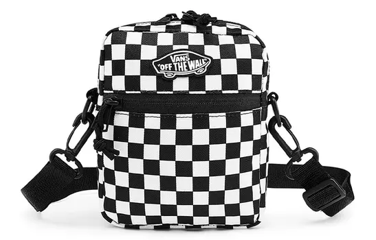 Vans Сумка через плечо из полиэстера, обычная, унисекс, черно-белая