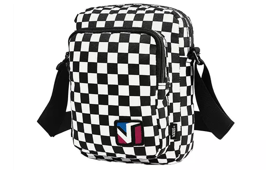 Vans Сумка через плечо из полиэстера, унисекс, черно-белая, в клетку