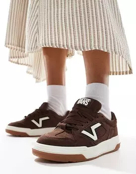 Vans – Upland – Темно-коричневые замшевые кроссовки на толстой подошве
