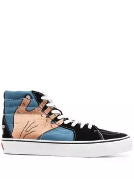 Vans высокие кеды с принтом, черный
