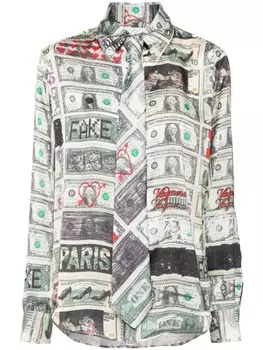 Vaquera рубашка с завязками и принтом, зеленый