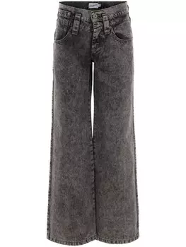 Vaquera стираные джинсы с широкими штанинами, черный