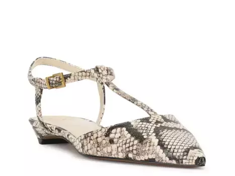 Varena Балетки Vince Camuto, Ivory/Black Snake Print Synthetic
