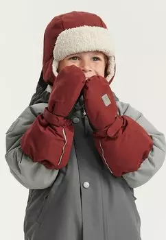 Варежки Block Leokid, цвет redwood