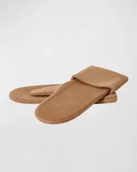 Варежки из двойной шерсти и кашемира Toteme, цвет Camel